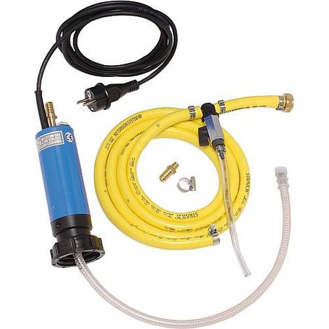 Pompe de transfert 230V – Débit 130 l/h – Pression 4-5 bar – Raccord 1/2'' – Flexible d'aspiration et tuyau inclus – P-Pro