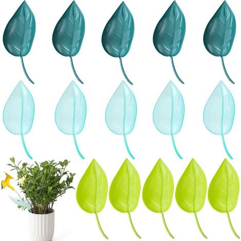 15 pièces entonnoir d'arrosage pour pots de fleurs, 3 dispositifs d'arrosage à feuilles de couleur, entonnoir d'arrosage pour plantes, pour plantes (1/5)