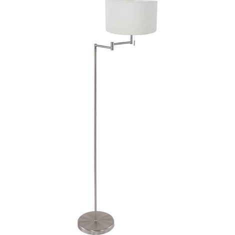 Mexlite - lampada da terra - Bella - acciaio - lino metallo - Ø