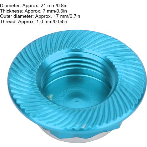 Stück 17 mm staubdichte Radmuttern aus Aluminiumlegierung für 1/8 RC-Cars (Blau) (1/5)