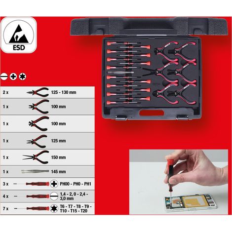 KS Tools Feinmechanik-Werkzeug-Satz, 21-tlg (1/5)