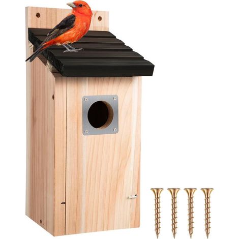 Nistkasten für Wildvögel aus Kiefernholz, wetterfest, zum Aufhängen