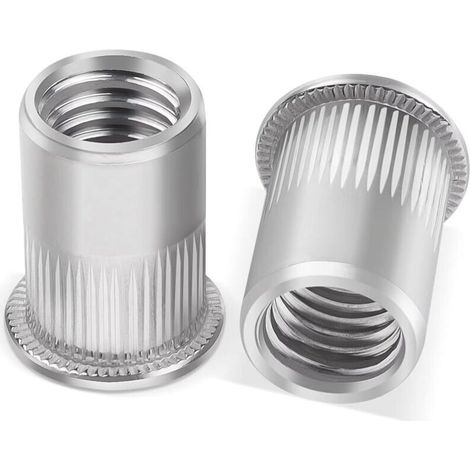 Dadi a rivetto cieco M10 – 10 pezzi in acciaio inox, testa piatta, per fissaggio metrico senza accesso posteriore