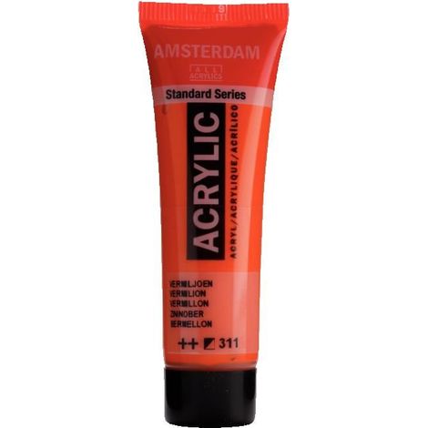 Peinture acrylique - Amsterdam - Acrilico Standard - 20 Ml - Rouge - Vermiglione (1/2)