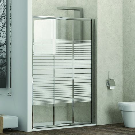 Porta doccia 115cm vetro serigrafato altezza 180cm KP3000 kamalu (1/4)