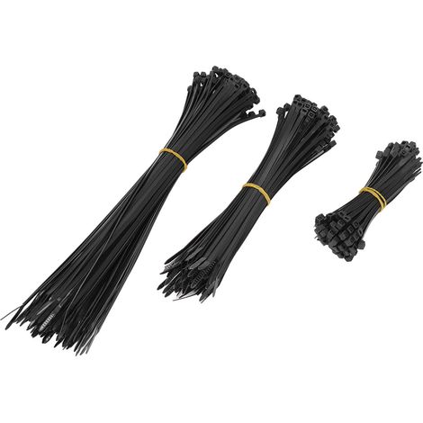 300 Stück selbstverriegelnde Nylon-Kabelbinder, 40 lbs Zugfestigkeit, Kabelbinder-Sortiment für den Innen- und Außenbereich (1/5)