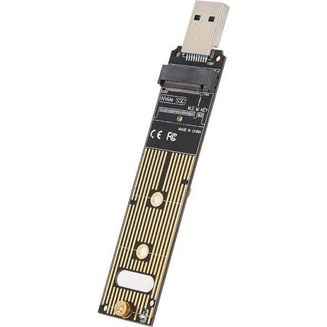 SSD-Adapter – DUOKON – M.2 NVMe auf USB – USB 3.1 Gen 2 – 10 Gbit/s – Plug & Play (1/5)