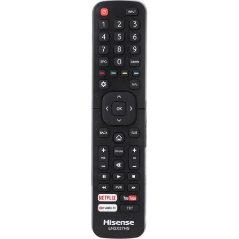 Télécommande TV - Universelle - Compatible Hisense EN2X27HS - ABS - 20.5 x 4.5 x 2 cm - 77 g - 2 piles AAA (1/3)