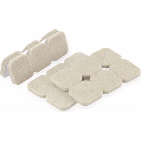 EUROTOOLS Patins en feutre 339-NBFR, 28x28 mm, 18 pièces (1/2)