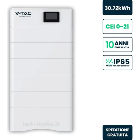 Kit V-TAC 6 Módulos de Almacenamiento de Alta Tensión 30,72kWh LFP 100Ah 307,2V IP65