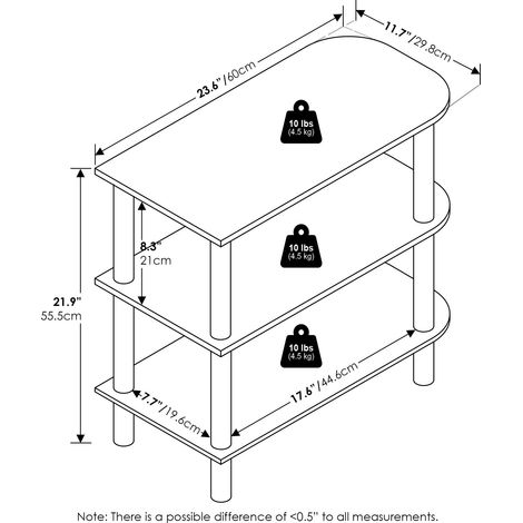 Étagère À Chaussures, Rangement À Chaussures À 3 Niveaux, pour Placard, Entrée, Bureau, Garage, Expresso/Noir (1/5)