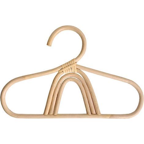 Kleiderbügel aus Rattan für Kinder, geeignet für Babykleidung, Hemden und Kleider. – 32,00 x 20,00 x 1,00 cm (1/4)
