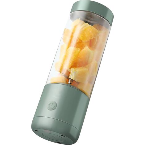 Mixeur portable 400ml, jus électrique USB multifonction à rotation rapide, double lame, vert frais, pour maison et voyage (1/5)