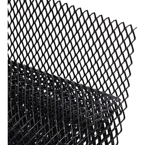 100x33cm Noir Grille de Course,Voiture Grille Maille,Alliage D'aluminium Car Grill Mesh,Taille du Trou de Losange de 6×12mm,Calandre Automobile,Universels Grille de Radiateur de Voiture (6x12mm) (1/5)