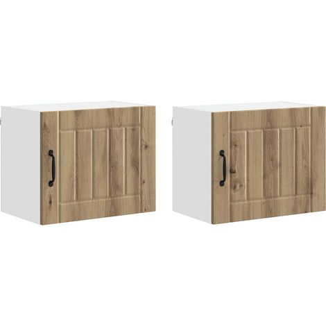 Maison Exclusive - Armario de Pared LUCCA 2 pcs Roble Artesanal 5