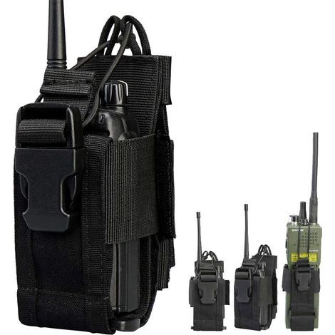 Applicable Étui de Radio Tactique Molle pour Gilet, étui Universel réglable pour Talkie-walkie, Sac pour Talkie-walkie, Support Radio Molle, étui Radio réglable pour Gilet, Support pour Talkie-walkie (1/5)