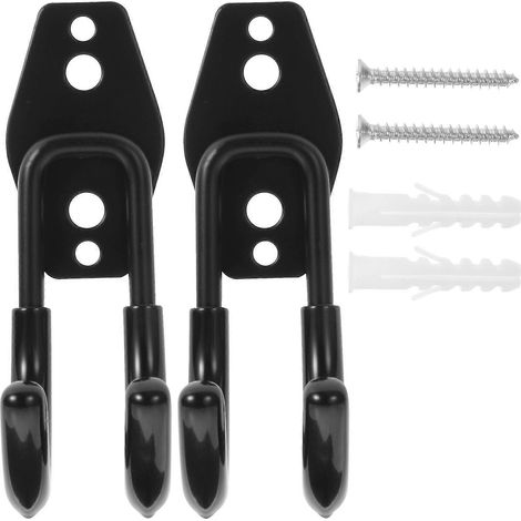 Lot de 2 supports muraux pour vélo, sac à main et manteau, rangement mural pour garage (1/5)