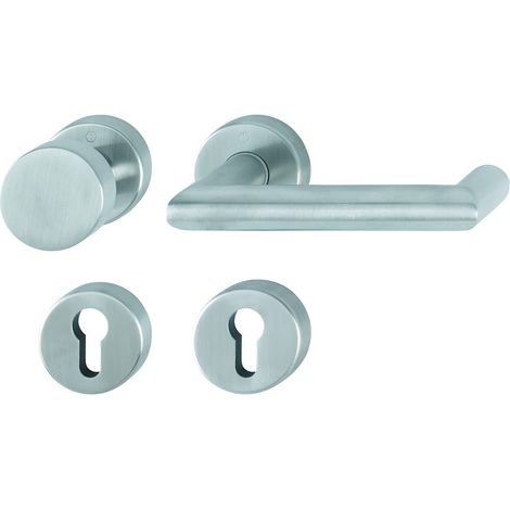 HOPPE® Wechselgarnitur mit Rosetten Rotterdam E58/42H/42HKVS/1401, Edelstahl, 10720618 (1/2)