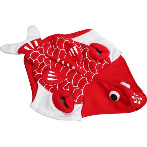 Déguisement de poisson-chien, tenue d'Halloween amusante pour chiens et chats, style poisson rouge. (1/5)