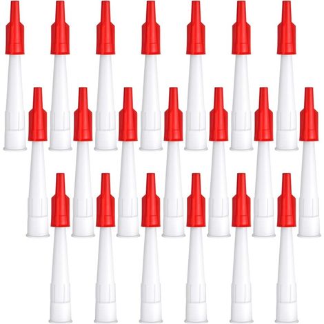 Kartuschenspitzen, 20er-Pack transparente Silikon-Ersatzspitzen, Silikon-Kartuschenspitze für Silikonpistole, Versiegelungsdüsen für Küche, Haushalt (1/4)