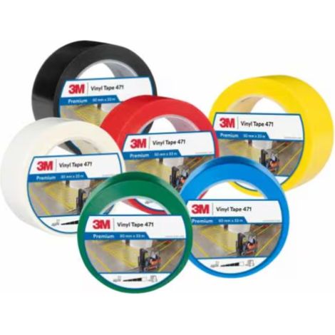 Ruban Adhesif Vinyle 3M 471 Rouge 9.5mm x 33 m