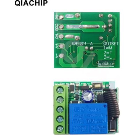 Récepteur 433 Mhz - Relais 1 Canal DC 12 V - Module Sans Fil Universel - Pour Télécommande RF - 1 Pièce (1/4)
