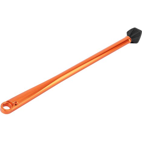 CNC-gefräste Seitenstütze aus Aluminiumlegierung mit Feder, kompatibel mit Husaberg FE 501 FE 250 FE 390, orangefarbener Vorbau, schwarzer Fuß. (1/5)