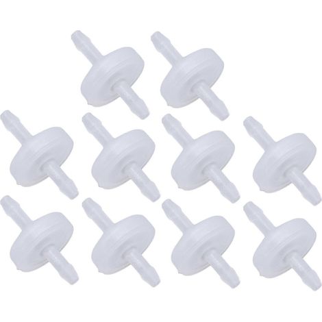 10 clapets anti-retour à embout cannelé, membrane en plastique PP résistant à l'ozone, vanne d'arrêt d'eau unidirectionnelle 3 mm translucide (1/5)