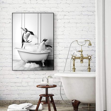 Leinwandbild Hochlandrind Badewanne 60x90cm QE2 60L x 90B cm (1/5)