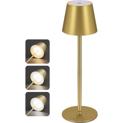 LED Tischlampe Akku – Kabellos Dimmbar 3 Farbtemperaturen