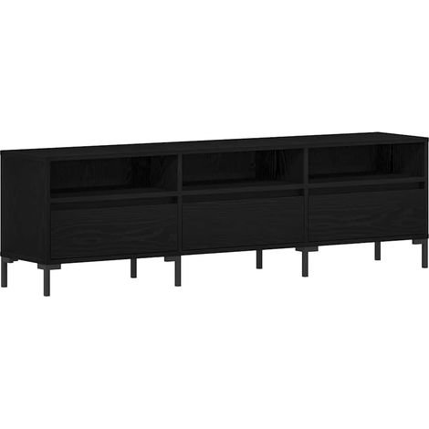 Maison Exclusive - Mobile TV Rovere Nero 150 x 30 x 44,5 cm Legno multistrato