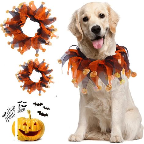 Halloween-Halloween-Halskette für Haustiere, für Hunde, Citrouille-Halskette für Hunde, Halloween-Halloween-Halskette für Hunde und Chat, Feste, Cosplay (1/4)