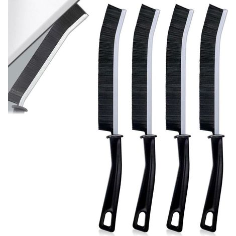 Brosse de Nettoyage des Interstices, Brosses à poils durs avec Longues Poignées pour Rainure Fenetre, Salle de Bain, Toilettes, Cuisine (1/5)