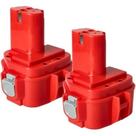 2x Batterie remplacement pour Makita 1220, 1222, 1233, 1234, 1235, 1235F, 1250, 192536-4, 192597-4 pour outil électrique (1500mAh NiMH 12V) (1/3)