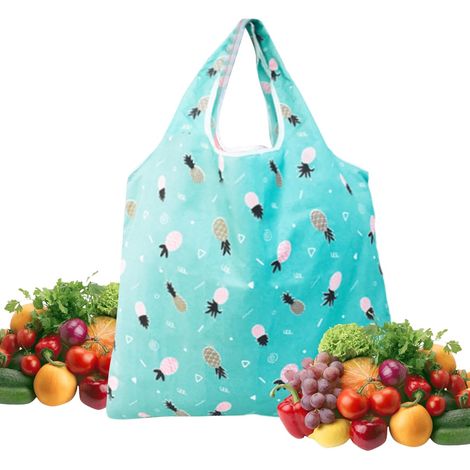 Sacs de courses, sac cabas pliable et peu encombrant à imprimé mignon, réutilisable pour les courses de cuisine. (1/5)