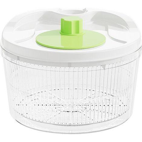Laveuse-essoreuse à salade et légumes, double couche en PP approuvé pour aliments, base de visualisation et manipulation facile, lavable au lave-vaisselle, accessoire de cuisine pour fruits délicats (1/5)