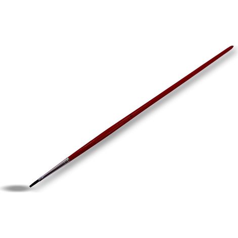 Brosse ronde putois Virole laiton nickelé Manche long - Quantité x 1 - Brosse plate n° 4