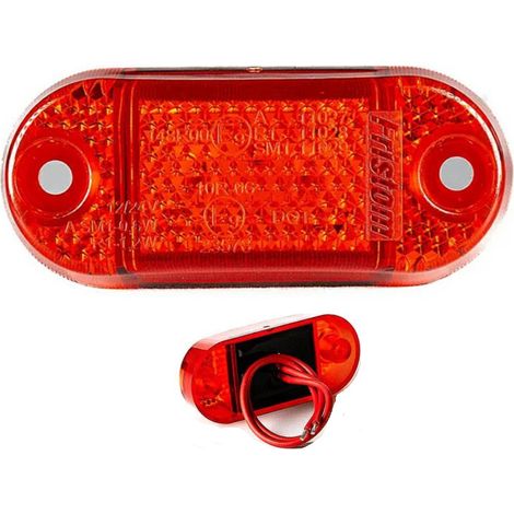 Faro di posizione a LED 12V 24V rosso con cablaggio da 0,15 m - FT-062 C LED (1/5)