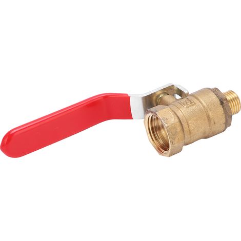 Kugelhahn für Luftkompressoren, Kupferguss, 1/2"-Innengewinde, 1/4"-Außengewinde, Rohranschlusszubehör (1/5)