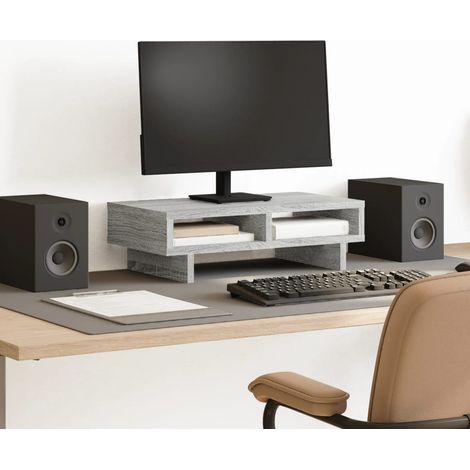 Monitorständer Grau Sonoma 50x27x15 cm Holzwerkstoff