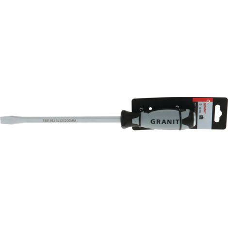 Destornillador plano de acero S2 de 12 x 200 mm (1/2)
