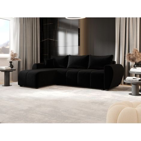 Tendencio – Canapé d’angle convertible 3 places – Dimensions 246x145x82 cm – Couchage 200x140 cm – Rangement intégré – Design moderne (1/2)
