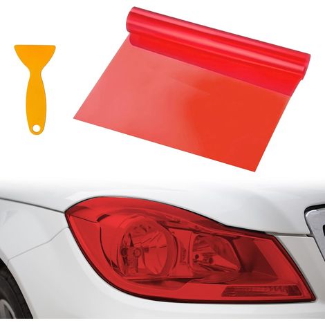 Film teinté pour phares de voiture, Film teinté étanche pour feux arrière, Film de réparation en vinyle universel pour feux antibrouillard, Autocollant de protection pour les phares de voiture (1/5)