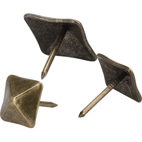 50 Stück Polsternägel, Vintage-Möbelnägel, quadratische Ziernägel für Tür- und Sofa-DIY-Projekte (12 mm)