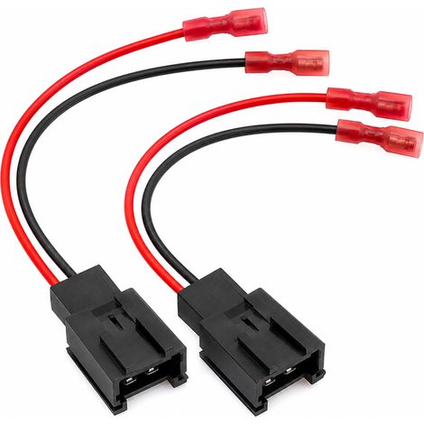 2 Pièces Adaptateur Haut Parleur Voiture, Connecteur Faisceau ISO Enceinte Aftermarket Câble 2 Broches pour 1999-2015, Faisceau Câblage Audio Autoradio avec Prise (1/5)