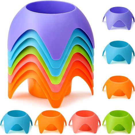 Strandbecherhalter, Stranduntersetzer, unverzichtbare Reiseaccessoires für den Strand – geeignet für Frauen, Erwachsene, Familien und Freunde. Strandbecherhalter (verschiedene Farben, 7er-Pack).