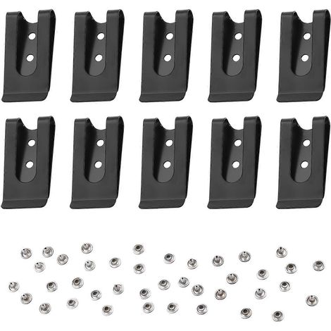 10 pièces de clips de ceinture à ressort en métal à double trou de 56 x 25 mm avec vis à tête cylindrique de 8 mm (1/5)
