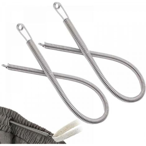 Lot de 2 clips de rechange pour enfile-aiguille à ressort de 9,5 cm pour cordons de serrage avec enfile-aiguille simple (1/5)