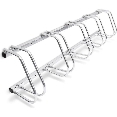 Sistema para guardar bicicletas estante basculante para 5 bicicletas práctico garaje en el suelo o en la pared 3413004 (1/5)