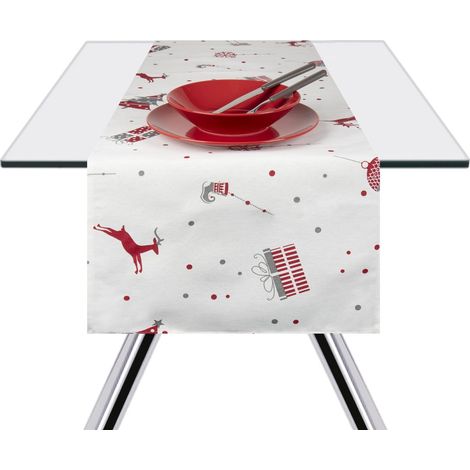 Excelsa Runner Merry Christmas, cm. 40 x 140, Cotone (1/2)